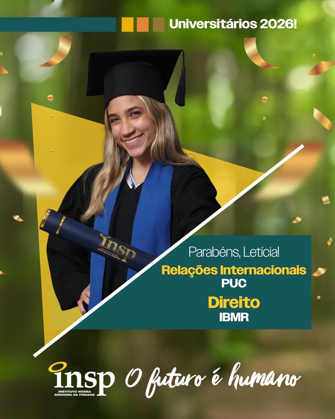 Parabéns, Letícia! 🎓✨

Que orgulho ver essa conquista! O INSP Vest prepara o estudante para muito mais do que o vestibular. A união entre simulados fortes e o suporte ao controle emocional faz toda a diferença na hora da prova e reflete diretamente nessas aprovações. Esse é o Jeito Piedade de Educar!

👇 Estes são apenas alguns dos nossos destaques. Tem um resultado e quer compartilhar? Entre em contato com a coordenação do Ensino Médio.

#orgulho #conquista #sucesso #enem #parabéns #futuro #universidade #faculdade #ensinosuperior #resultados #escola #ensino #riodejaneiro #semprecomvoce #jacarepaguá #INSP