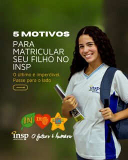 ✨ 5 motivos para escolher o INSP

Tradição, excelência acadêmica, valores, acolhimento e propósito caminham juntos na formação de cada aluno.
Aqui, educar vai além do conteúdo: é preparar para o mundo, para a vida e para o bem comum.

Porque formar pessoas é o que fazemos há mais de 133 anos. 💙

📲 Agende uma visita e venha conhecer o INSP.