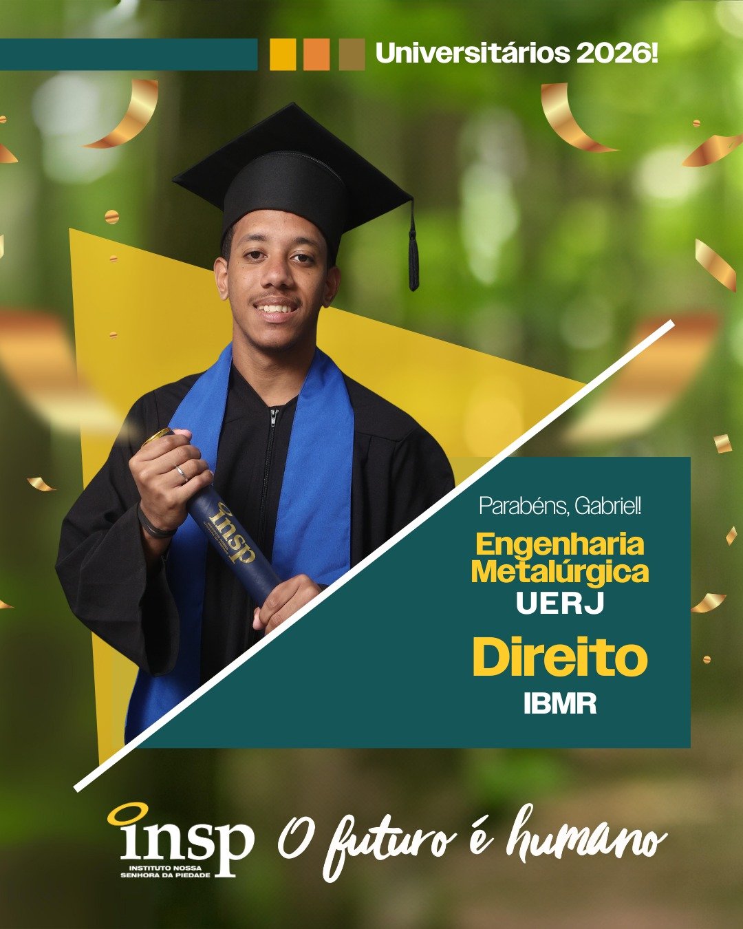 Parabéns, Gabriel! 🎓✨
Que orgulho ver essa conquista! O INSP Vest prepara o estudante para muito mais do que o vestibular. A união entre simulados fortes e o suporte ao controle emocional faz toda a diferença na hora da prova e reflete diretamente nessas aprovações. Esse é o Jeito Piedade de Educar!
👇 Estes são apenas alguns dos nossos destaques. Tem um resultado e quer compartilhar? Entre em contato com a coordenação do Ensino Médio.
#orgulho #conquista #sucesso #enem #parabéns #futuro #universidade #faculdade #ensinosuperior #resultados #escola #ensino #riodejaneiro #semprecomvoce #jacarepaguá #INSP