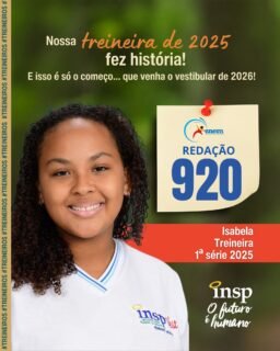 Parabéns, Isabela! 🎉

Os resultados da redação de 2025 mostram o empenho dos nossos alunos e o compromisso do INSP Jacarepaguá com uma educação de qualidade.

Seguimos celebrando cada vitória e construindo grandes histórias! 💙📚

#treineiro #INSP #enem #redacaoenem