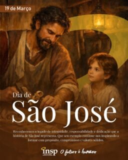No dia 19 de março celebramos o Dia de São José, exemplo de fé, humildade e dedicação. 🙏✨
Reconhecido como símbolo de responsabilidade, cuidado e amor à família, São José inspira gerações com seu silêncio cheio de sabedoria e seu compromisso com o bem.
Que seu exemplo continue nos guiando na formação de pessoas com valores, propósito e humanidade.
INSP O futuro é humano. 💛