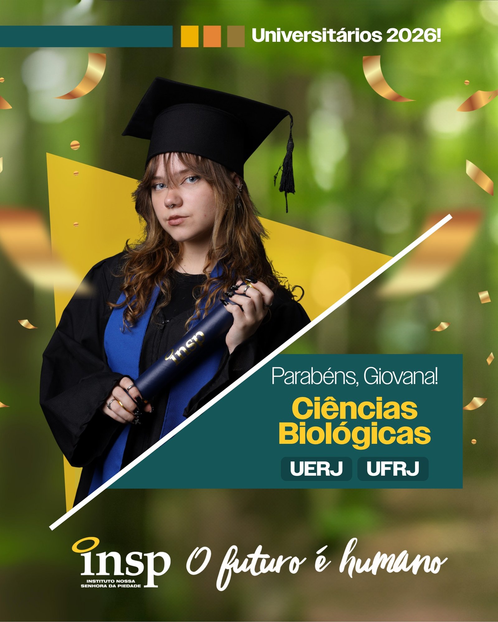 Parabéns, Giovana! 🎓✨

Que orgulho ver essa conquista! O INSP Vest prepara o estudante para muito mais do que o vestibular. A união entre simulados fortes e o suporte ao controle emocional faz toda a diferença na hora da prova e reflete diretamente nessas aprovações. Esse é o Jeito Piedade de Educar!

👇 Estes são apenas alguns dos nossos destaques. Tem um resultado e quer compartilhar? Entre em contato com a coordenação do Ensino Médio.

#orgulho #conquista #sucesso #enem #parabéns #futuro #universidade #faculdade #ensinosuperior #resultados #escola #ensino #riodejaneiro #semprecomvoce #jacarepaguá #INSP