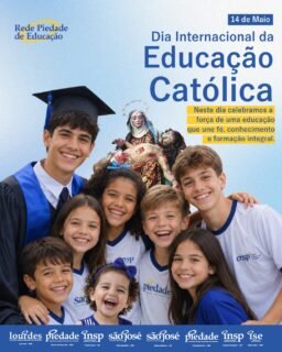 ✨ 14 de maio celebramos o Dia Internacional da Educação Católica! ✨
Uma educação que vai muito além do conteúdo: forma valores, fortalece a fé, inspira sonhos e transforma vidas. 💙🙏
Na Rede Piedade de Educação, acreditamos em uma formação integral, que une conhecimento, acolhimento, espiritualidade e protagonismo humano. Educar é tocar corações, construir futuro e deixar marcas para a vida toda.
Feliz Dia Internacional da Educação Católica! 📚⛪💛
#EducaçãoCatólica #RedePiedade #FormaçãoIntegral #EducaçãoQueTransforma #EscolaCatólica #FamíliaEscola #Valores #EducaçãoComPropósito #MarketingEducacional #ComunicaçãoEscolar