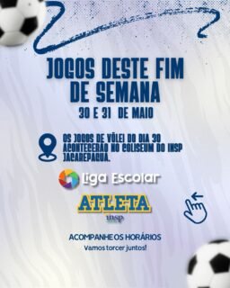 🏆 A emoção da Liga Escolar vai tomar conta do INSP Jacarepaguá! 💙
No dia 30/05, nossa unidade será palco de mais uma grande rodada dos jogos de vôlei da Liga Escolar, reunindo talento, espírito de equipe e muita torcida! 🔥
Agora é hora de vestir as cores da nossa escola, chamar os amigos e vir torcer junto com a gente por cada jogada, cada ponto e cada vitória! 💪📣
📍 INSP Jacarepaguá
📅 30 de maio
⚠️ Atenção: os jogos do dia 31/05 não acontecerão no INSP.
Esperamos vocês na torcida! 🏀⚽🏐