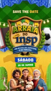 📣 Valdemy passando pra avisar que o Arraiá do INSP está chegando! 🌽🎉
Vem aí a festa juninado INSP com muita comida típica, danças, músicas, brincadeiras e, claro, diversão garantida para toda a família! 🌽💃🕺
🗓️ Sábado, 20 de junho de 2026
⏰ A partir das 9h
📍 INSP Jacarepaguá
🎟️ Os ingressos podem ser adquiridos com a coordenação do segmento.
📲 As informações de horários por turma serão divulgadas via ClassApp.
Não perca essa festança! 🥳🎉
#FestaJuninaINSP #ArraiaINSP #ComidaTipica #Diversao