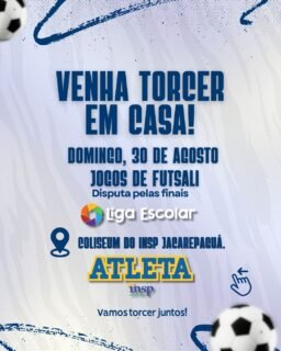 🏆 A emoção da Liga Escolar vai tomar conta do INSP Jacarepaguá! 💙
No dia 30/08, nossa unidade será palco de mais uma grande rodada dos jogos de Futsal da Liga Escolar, reunindo talento, espírito de equipe e muita torcida! 🔥
Agora é hora de vestir as cores da nossa escola, chamar os amigos e vir torcer junto com a gente por cada jogada, cada ponto e cada vitória! 💪📣
📍 INSP Jacarepaguá
📅 30 de agosto
Esperamos vocês na torcida! ⚽