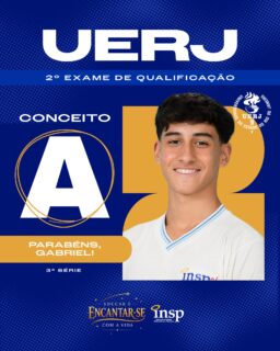 🎉🎓 Parabéns, Gabriel! 🎓
🎉 O INSP se enche de orgulho com a sua conquista: conceito A no segundo Exame de Qualificação da UERJ! 💙✨
Esse resultado é fruto de dedicação, foco e do Jeito Piedade de Educar que prepara nossos alunos não só para as provas, mas para os grandes desafios da vida. Que essa vitória seja a primeira de muitas nessa nova jornada rumo ao ensino superior!
#Conquista #Sucesso #Parabéns #INSP #EnsinoSuperior