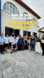 Desafio, superação e muita excelência! 💡✨
O INSP já estreou fazendo história no Programa Preparatório ITA/IME: selecionamos 16 alunos de alto desempenho entre mais de 2.000 candidatos do Brasil inteiro!
Essa preparação intensa conta com 10 horas semanais de aprofundamento em Matemática, Física e Química. É um desafio focado no nível de exigência dos vestibulares mais difíceis do país, que já está transformando a forma dos nossos estudantes de pensar e resolver problemas complexos. 🚀
Mais do que preparar para o ITA e o IME, estamos criando novas oportunidades para que nossos alunos descubram o próprio potencial e até onde podem chegar. Celebre essa conquista com a gente! 💙
#INSP #ITA #IME